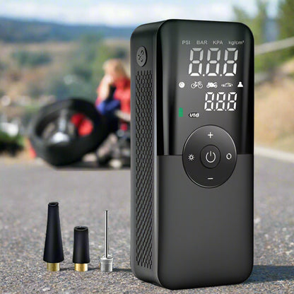 Rechargeable Air Pump Tire Inflator Portable Compressor Digital Cordless Car Tyre Inflator for Motocycle Bicycle Balls